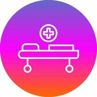 Medical Bed Vector Icon Design