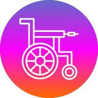 Wheel Chair Vector Icon Design