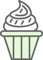 diseño de icono de vector de cupcake