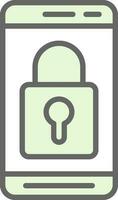 Mobile Lock  Vector Icon Design