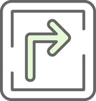 Turn Right Vector Icon Design