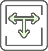 T Junction Vector Icon Design