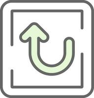 U Turn Vector Icon Design