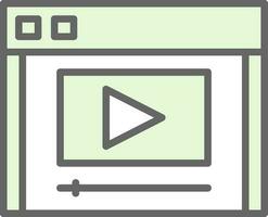 Video stream Vector Icon Design