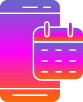 Mobile Calendar  Vector Icon Design