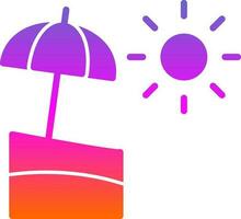 Sun Umbrella  Vector Icon Design