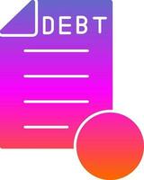 Debt Vector Icon Design