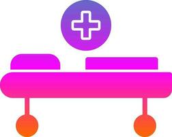Medical Bed Vector Icon Design