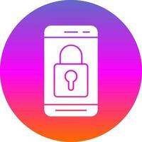 Mobile Lock  Vector Icon Design