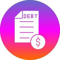 Debt Vector Icon Design