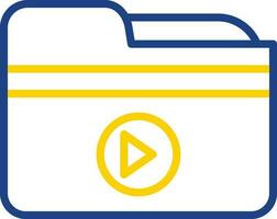 Video Folder  Vector Icon Design