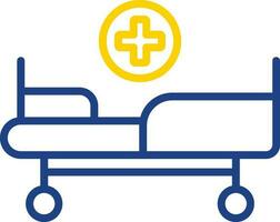 Medical Bed Vector Icon Design