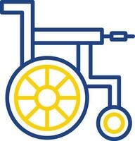 Wheel Chair Vector Icon Design