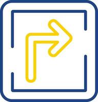 Turn Right Vector Icon Design