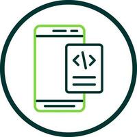 Mobile Coding  Vector Icon Design