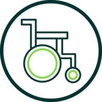 Wheel Chair Vector Icon Design