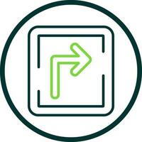 Turn Right Vector Icon Design