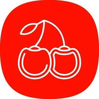 Cherries Vector Icon Design