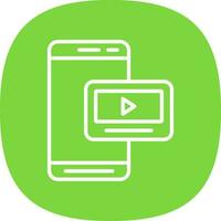 Mobile Video  Vector Icon Design