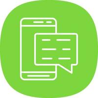 Mobile Chat  Vector Icon Design