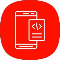 Mobile Coding  Vector Icon Design