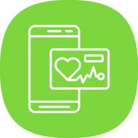 Heart Rate App  Vector Icon Design