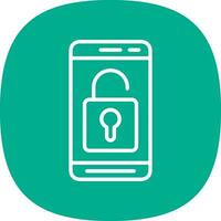 Mobile Unlock  Vector Icon Design