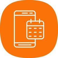 Mobile Calendar  Vector Icon Design