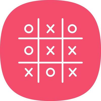 Tic tac toe game icon cartoon style Royalty Free Vector