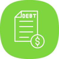 Debt Vector Icon Design