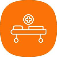 Medical Bed Vector Icon Design