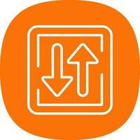 Two Way Street Vector Icon Design