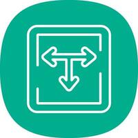 T Junction Vector Icon Design