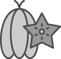 Starfruit Vector Icon Design