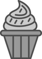 diseño de icono de vector de cupcake