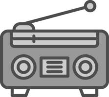 radio vector icono diseño
