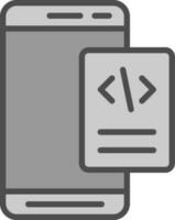 Mobile Coding  Vector Icon Design