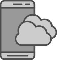 Mobile Cloud  Vector Icon Design