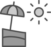 Sun Umbrella  Vector Icon Design