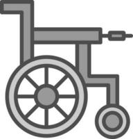 Wheel Chair Vector Icon Design