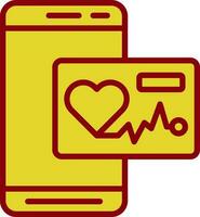 Heart Rate App  Vector Icon Design