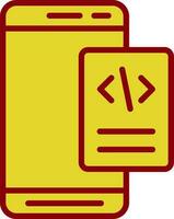 Mobile Coding  Vector Icon Design