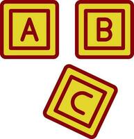 ABC Block  Vector Icon Design