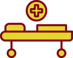 Medical Bed Vector Icon Design