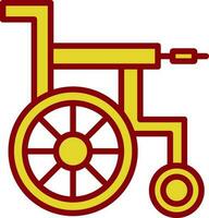 Wheel Chair Vector Icon Design