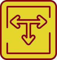 T Junction Vector Icon Design