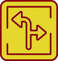 Turn Direction Vector Icon Design