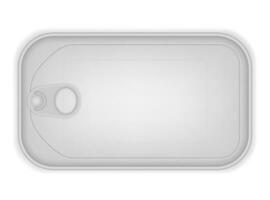 metal rectangular jar for products vector illustration isolated on white background