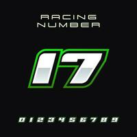 Racing Number Vector Design Template 17