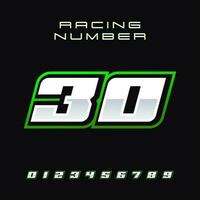 Racing Number Vector Design Template 30